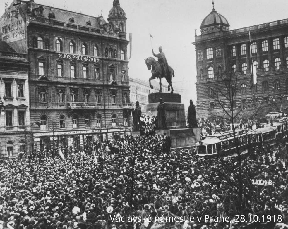 01 Vclavsk nmestie v Prahe 28 10 1918